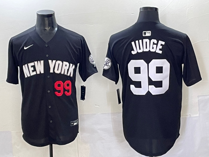 Men 2025 New York Yankees #99 Judge black Nike MLB Jersey style 725001->new york yankees->MLB Jersey